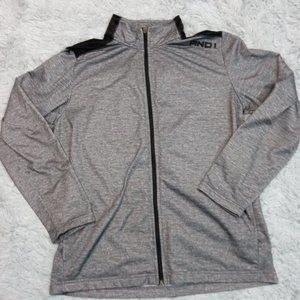 And1 Mens Track Jacket Gray M Full Zip Logo Pockets‎ Lightweight Active Medium